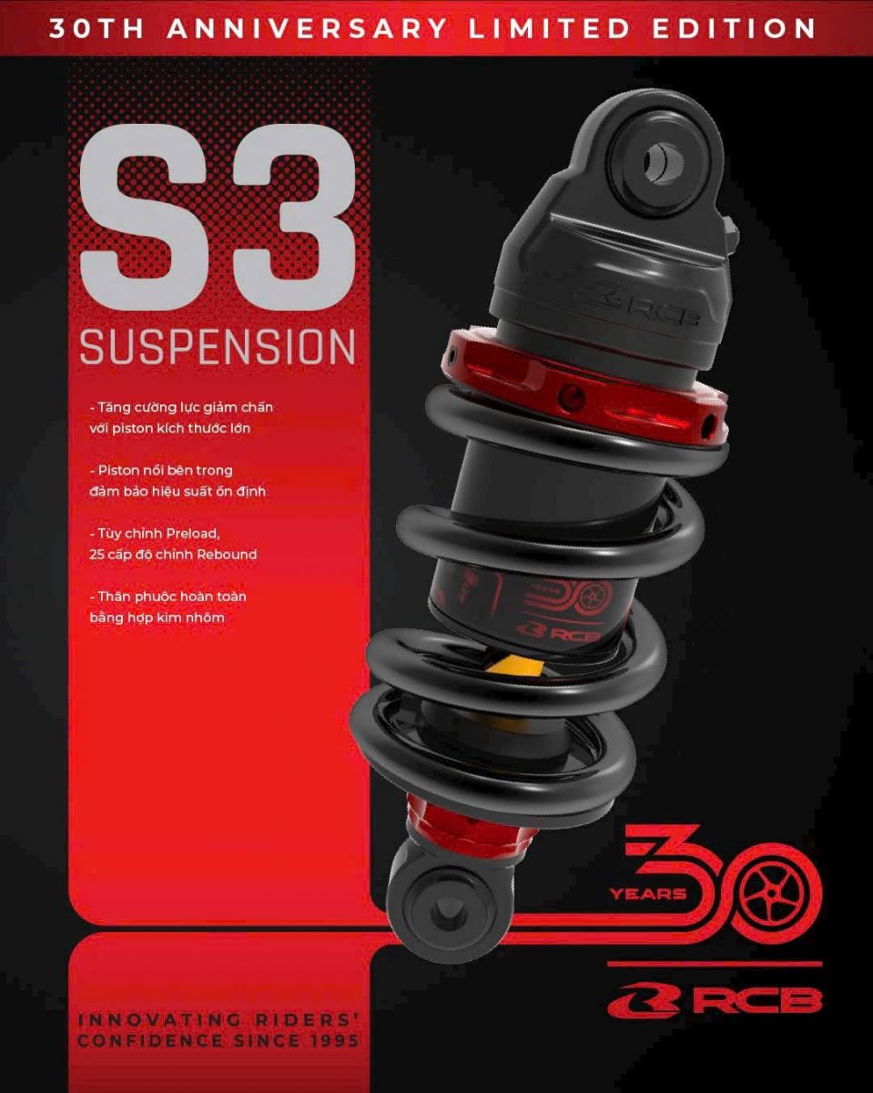 Dòng phuộc RCB S3 dành cho Exciter 135/150/155
