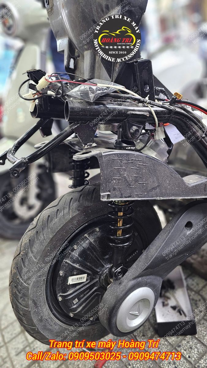 Sản phẩm sau khi hoàn thiện lắp đặt đã thay thế hoàn toàn cho phuộc zin