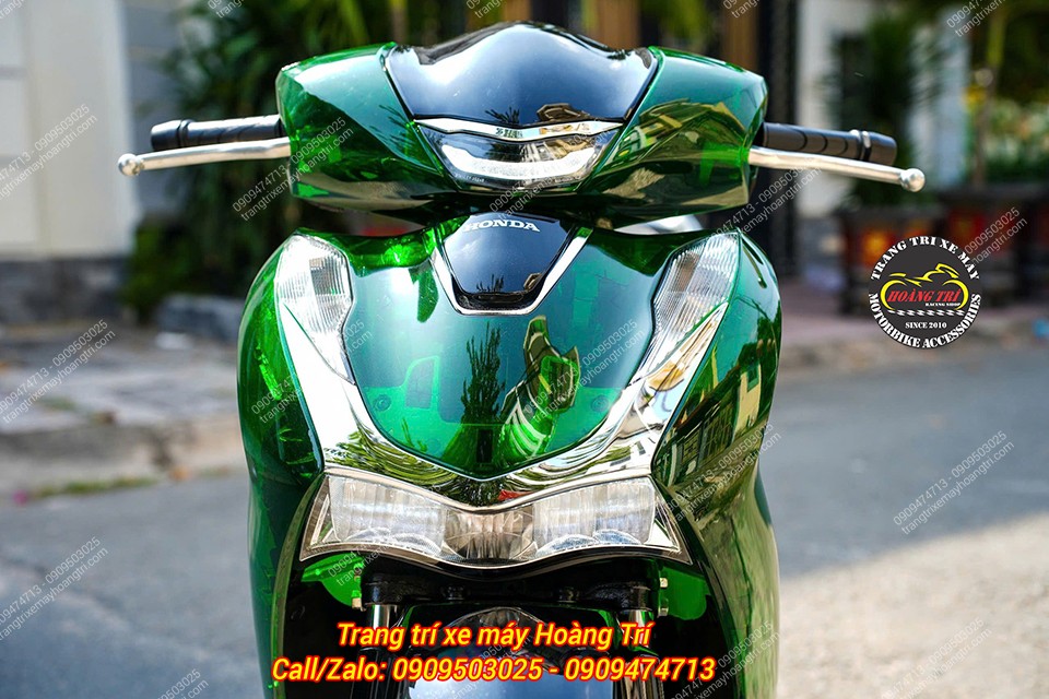 Thêm hình ảnh trải nghiệm mẫu màu xanh lá trong suốt kiểu SH Vetro