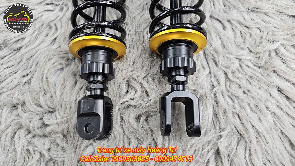 Phần chân phuộc là nơi điều chỉnh rebound bằng thao tác vặn sang trái hoặc phải