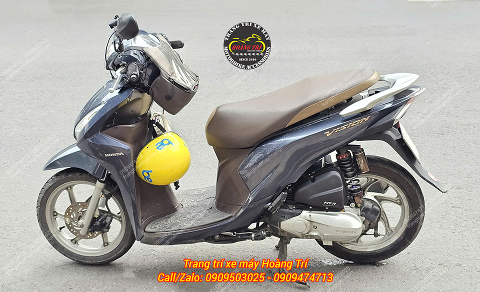 Toàn cảnh Vision 2014 sau khi hoàn thiện combo pô e Scoopy và phuộc G-Sport Xmode