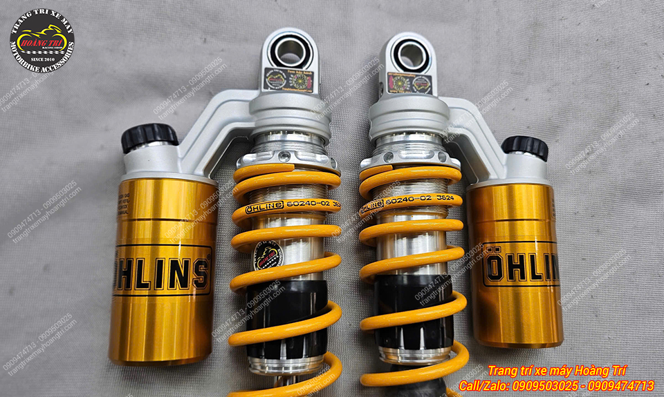 Mỗi lò xo phuộc Ohlins đều được sơn số lò xo rất tinh tế và sắc nét