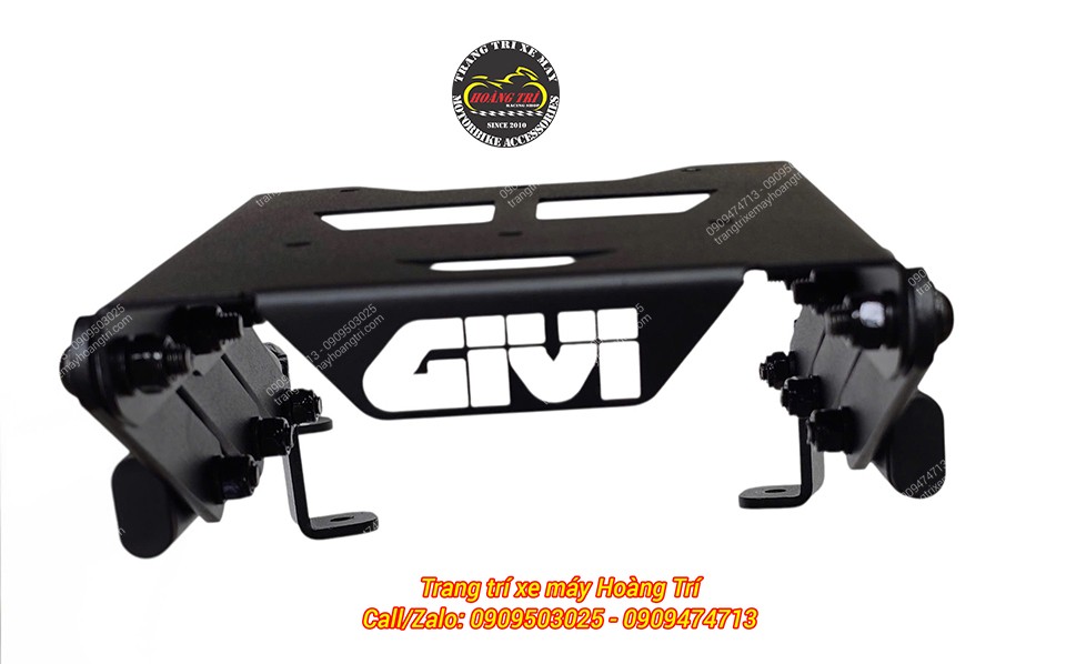 Cận cảnh baga trượt Givi chính hãng cho ADV 160, thiết kế chắc chắn, sơn đen nhám bền bỉ