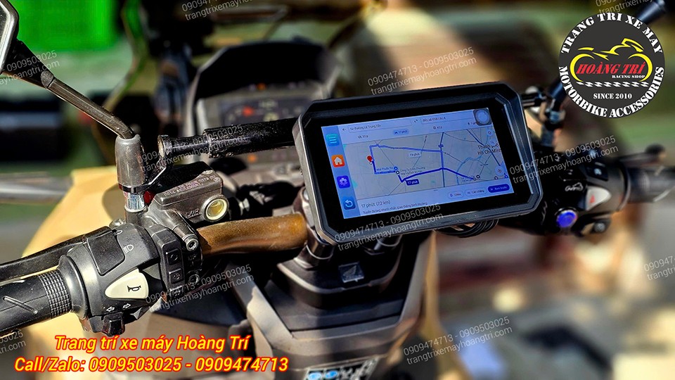 Màn hình Android thể hiện chức năng dẫn đường bản đồ, hỗ trợ quan sát thuận tiện hơn khi lái