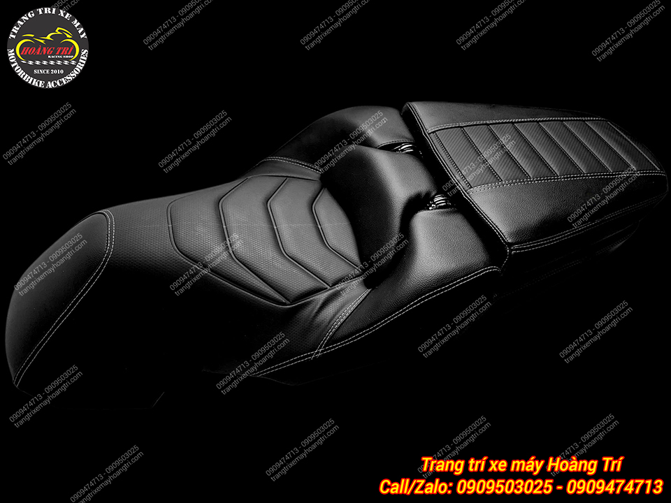 Yên độ hai tầng HTR0223 cho ADV 160, form thể thao, chỉ may sắc nét, bề mặt êm ái