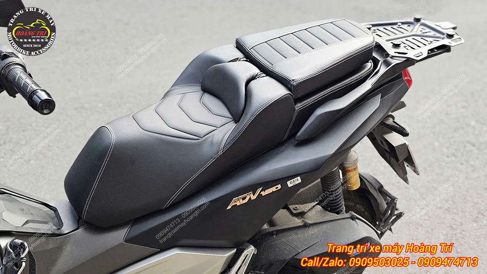 Yên độ hai tầng lắp thực tế trên ADV 160, tôn dáng xe, tăng sự thoải mái khi lái