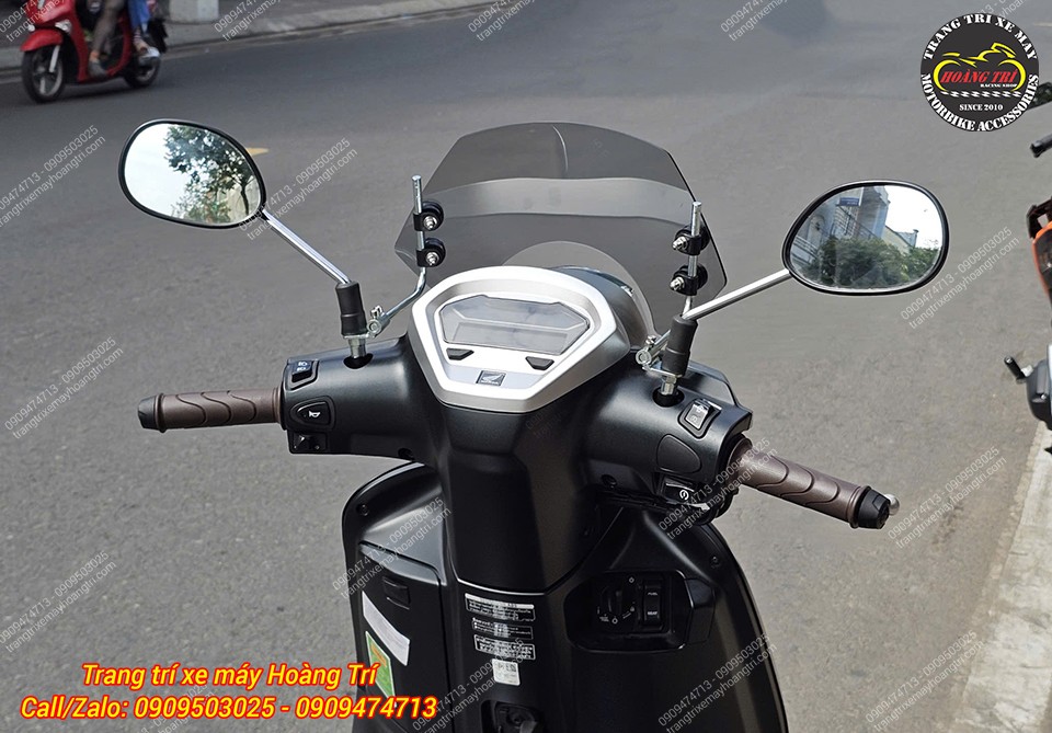 Kính chắn gió TRU GR20 Giorno 125, lắp đặt trực tiếp trên chân kính, không cần chế cháo