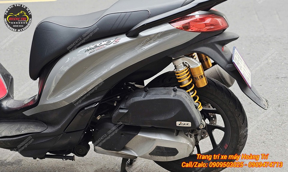 Tổng thể Piaggio Medley nâng cấp phuộc Ohlins chính hãng, cải thiện vận hành và ngoại hình đẳng cấp
