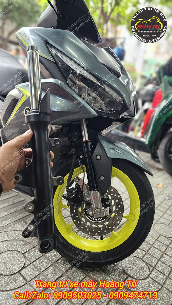 Phuộc Kingham đã được lắp vào xe mang đến một trải nghiệm mới phong cách hơn phuộc nguyên bản