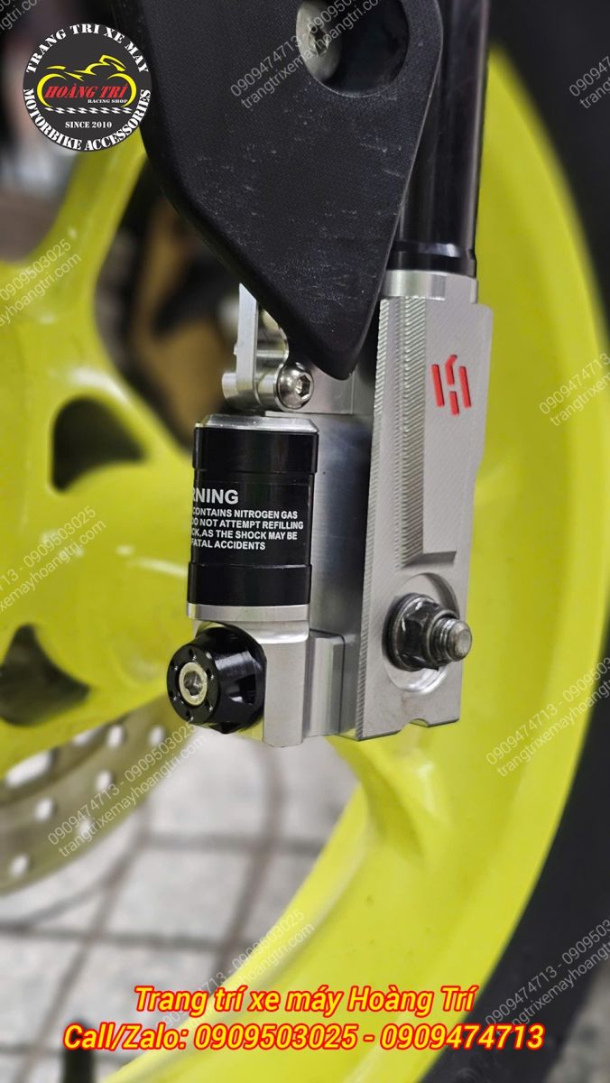 Cận cảnh chi tiết các bộ phận, bình dầu nhỏ của phuộc Kingham giúp trải nghiệm nhún êm ái