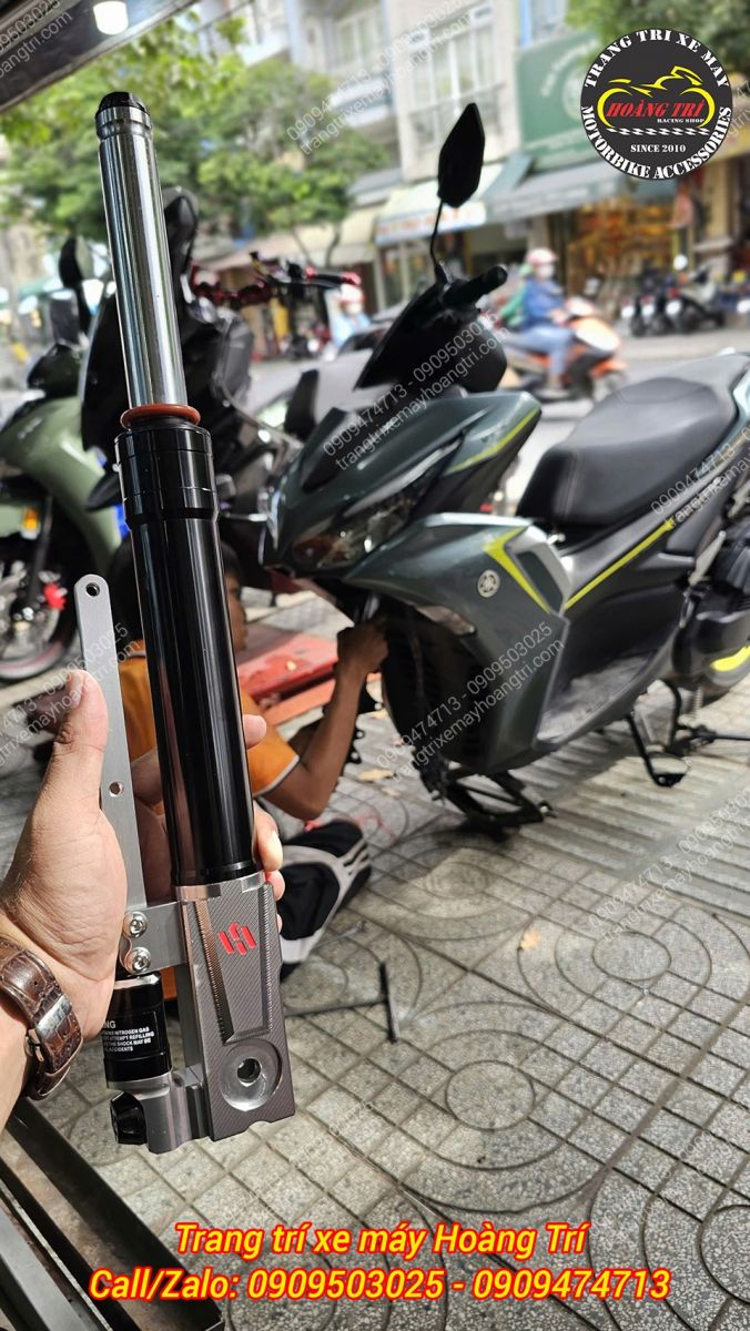 Cận cảnh phuộc Kingham mới với thiết kế hiện đại, sẵn sàng thay thế phuộc zin của xe NVX V2