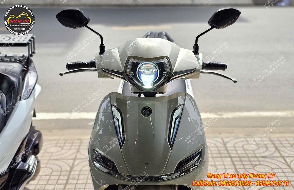 Chế độ chiếu sáng của đèn bi cầu Titan CB150 HP khi được bật giúp tăng sáng hiệu quả hơn