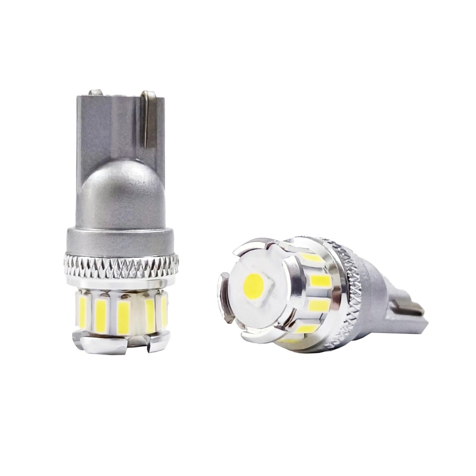 Cặp LED demi T10 dùng chip 3030 và 4014, ánh sáng trắng 6500K ổn định