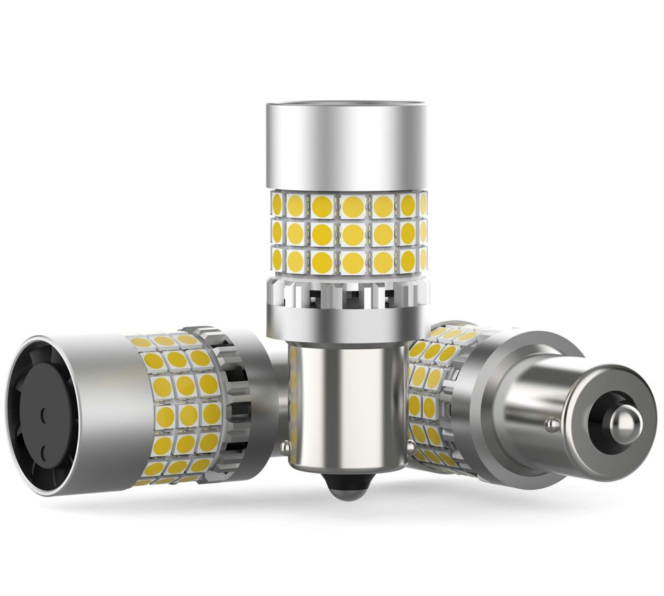 Bộ bóng LED xi nhan HY2 1156 có ba màu: trắng, hổ phách và đỏ