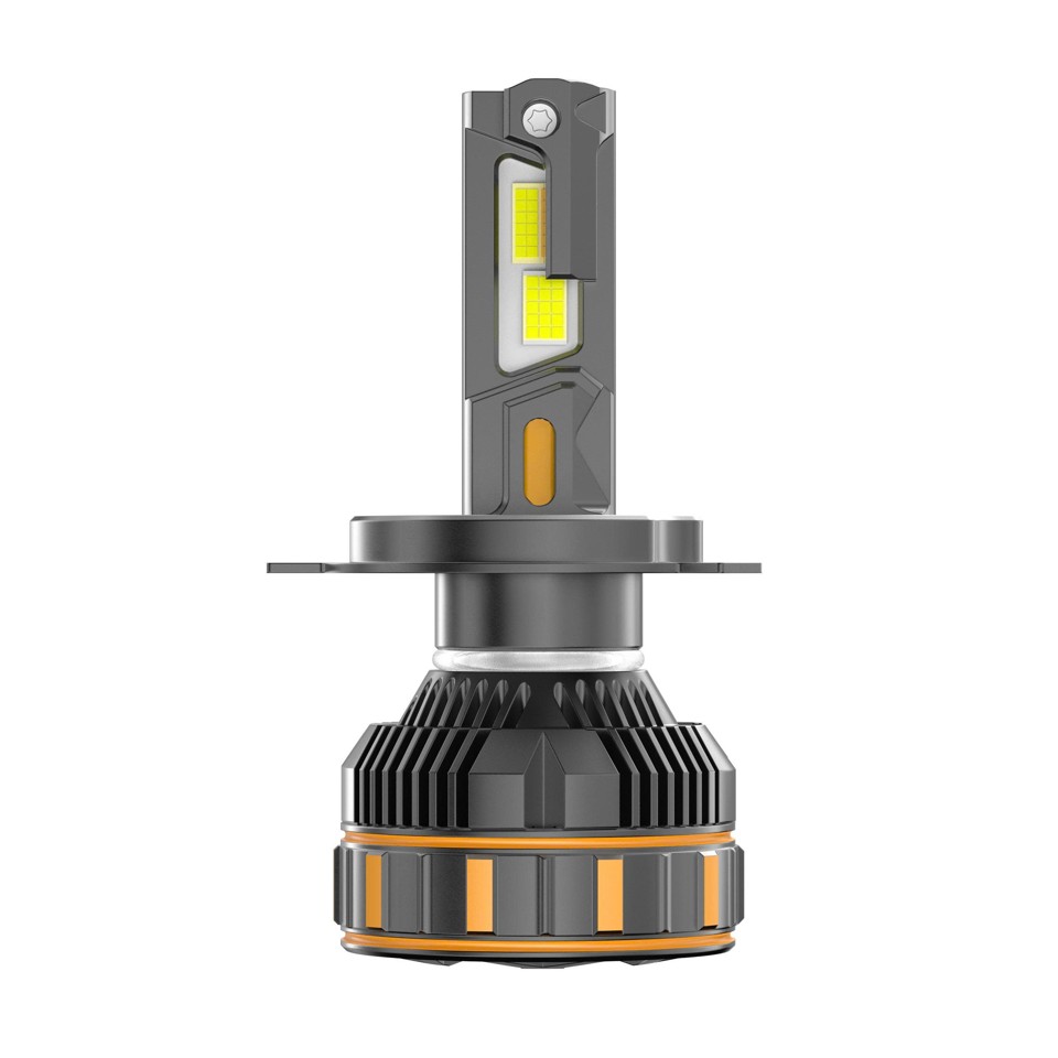 Bóng LED R14 H4 85W thiết kế kích thước lớn giúp hỗ trợ chiếu sáng toàn diện 360 độ