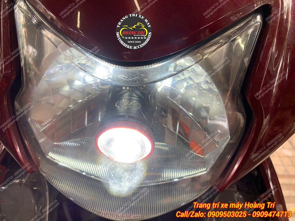 Ánh sáng LED TJ-H4 Red phản xạ đều trong chóa, không loá, an toàn xe đối diện