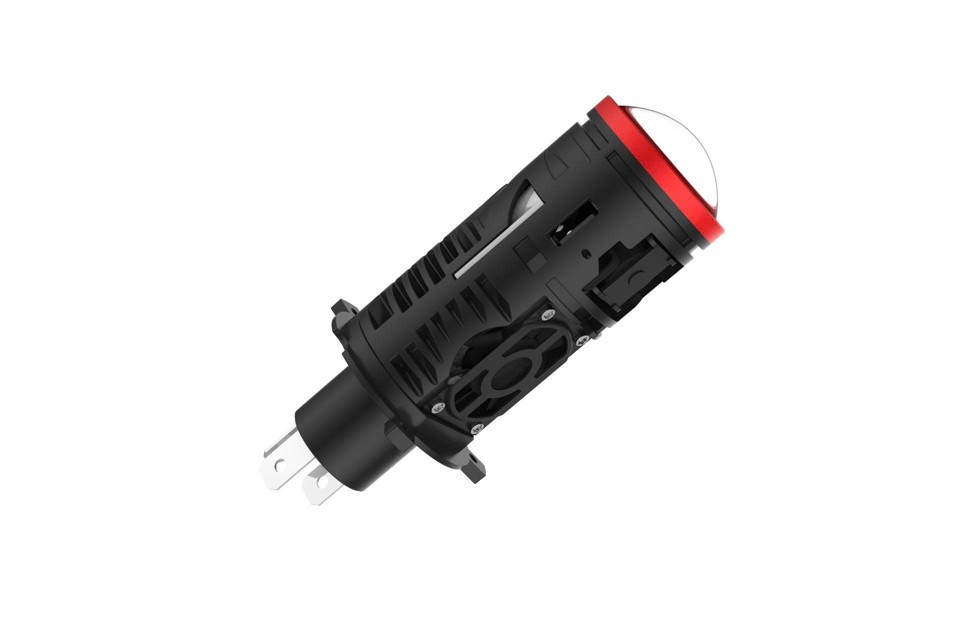 Thân đèn LED TJ-H4 Red thiết kế tích hợp quạt tản nhiệt, tối ưu làm mát khi chạy công suất cao