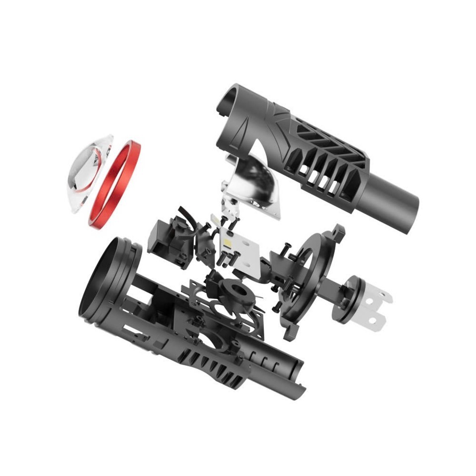 Kết cấu bóng LED TJ-H4 Red chi tiết với chip 3870 SDM kết hợp cùng 5050 SDM