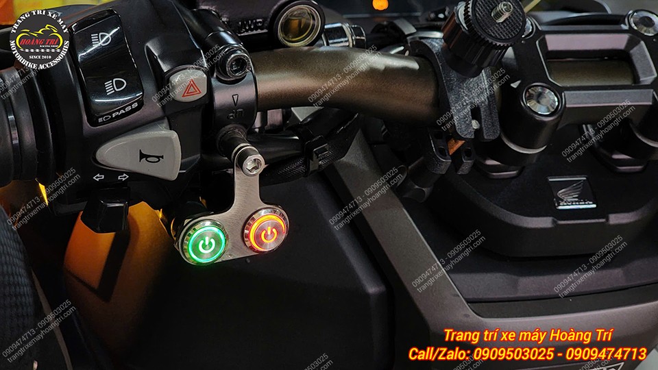 Công tắc Led đôi hỗ trợ điều khiển đèn trợ sáng và đèn chính, tích hợp Passing, không khoan nhựa