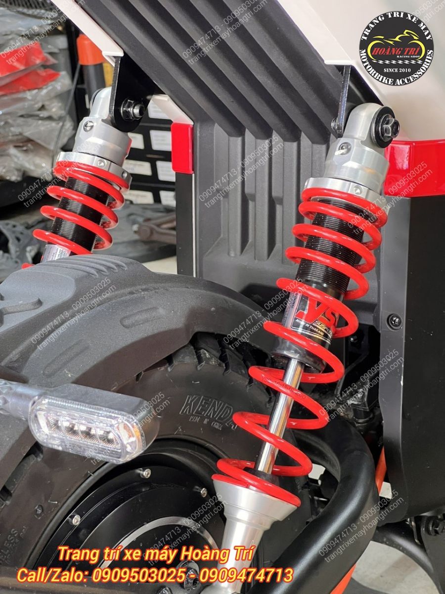 Chi tiết phuộc nâng cấp YSS G-Series với lò xo đỏ, tăng trải nghiệm giảm xóc cho xe