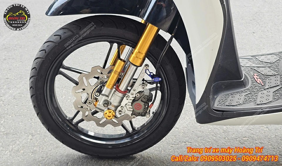 Phuộc Upside Down Kingham lắp chuẩn zin cho SH Mode không độ chế tốn thời gian, chi phí