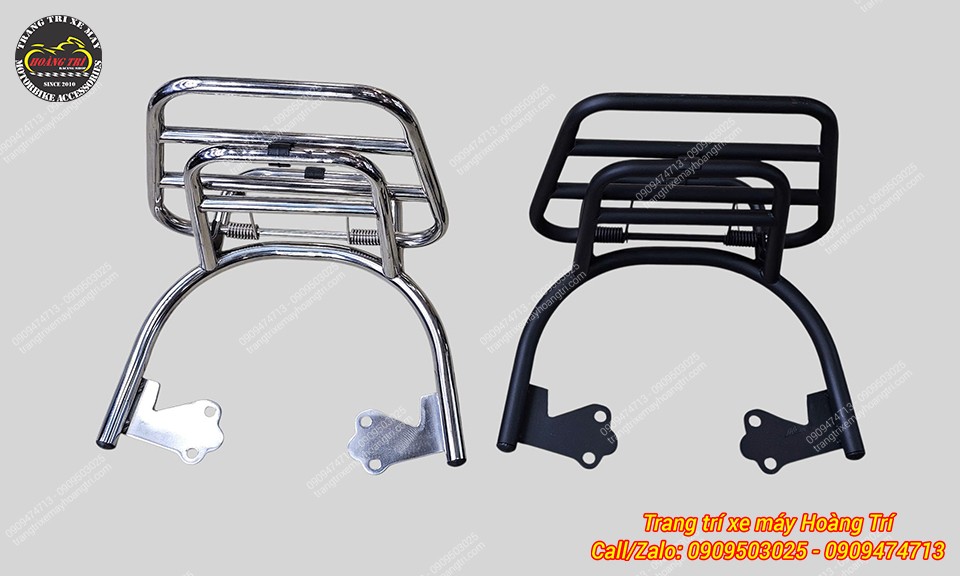 Baga sau inox và baga sau sơn tĩnh điện màu đen dành cho anh em Stylo 160