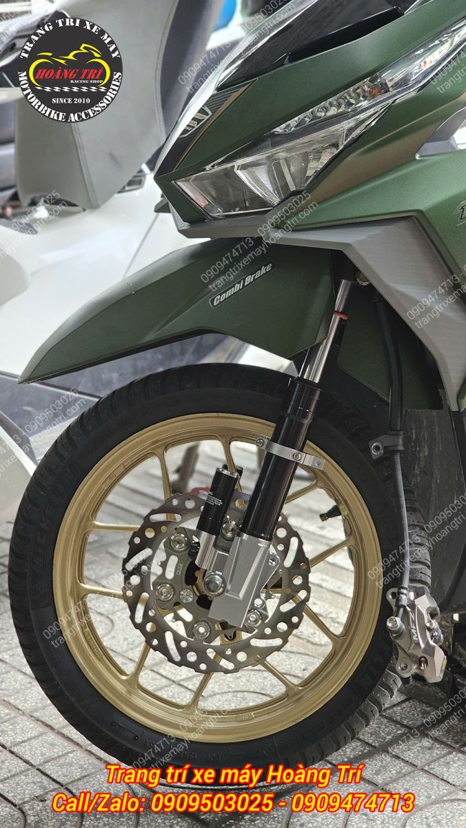 Góc nghiêng bánh trước Vario 2017 sau nâng cấp, dàn chân gọn gàng, tiết kiệm chi phí hiệu quả