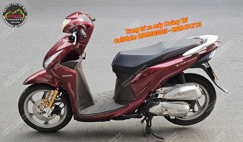 Toàn cảnh Vision 2014 màu đỏ đô lắp phuộc Kingham, tăng chất thể thao và ngoài hình được nâng tầm