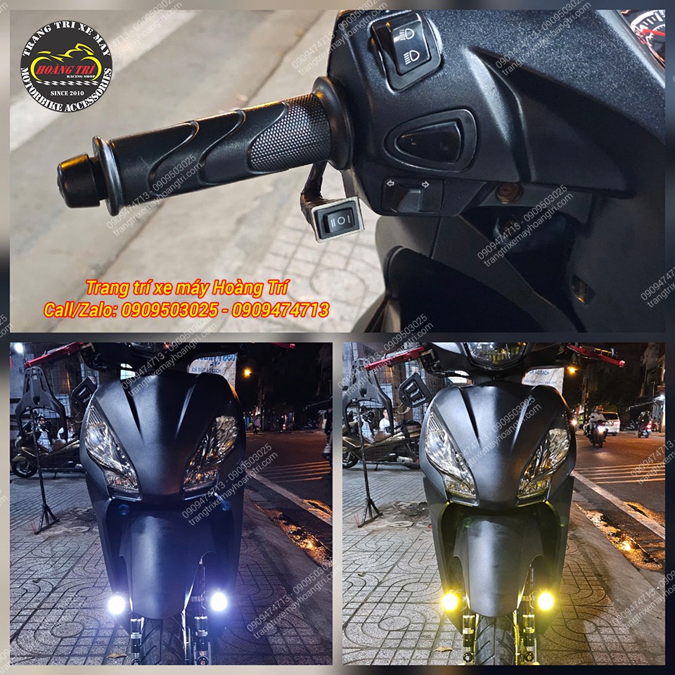 So sánh ánh sáng đèn trợ sáng J2 Vision 2014 giữa chế độ trắng và vàng