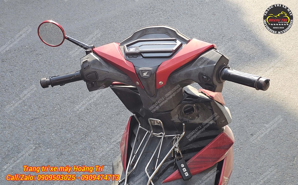 Toàn cảnh khu vực cụm tay lái xe Winner sau khi lắp đồng hồ Winner X, gọn gàng và hiện đại