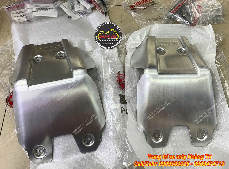 Tấm ốp gầm nhôm WR155 Indonesia trước khi lắp, kim loại sáng bóng nổi bật