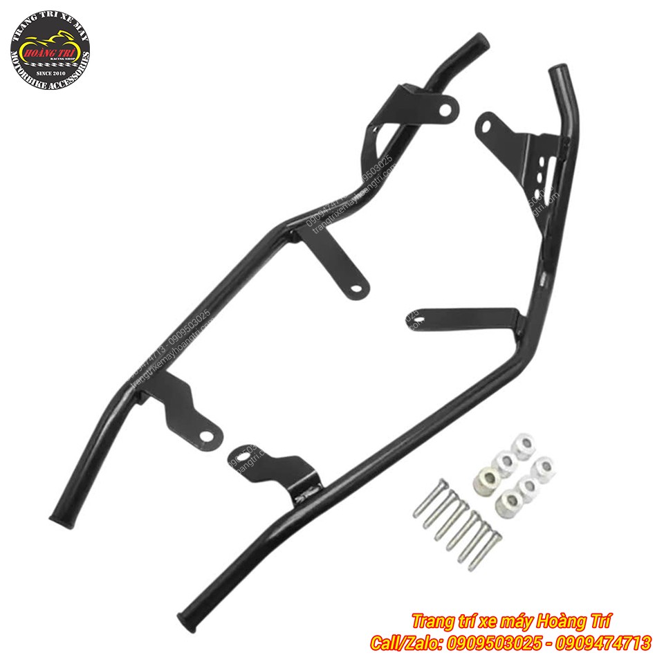 Cận cảnh cản bảo vệ hai bên hông ADV 350, thiết kế ống thép chắc chắn, kèm ốc lắp đặt