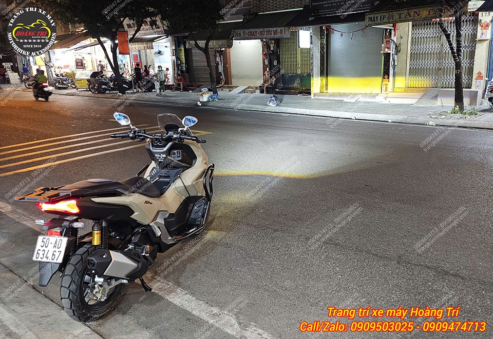 MẶt cắt ánh sáng đèn trợ sáng mini F1 GT dứt khoát và bám đường tốt