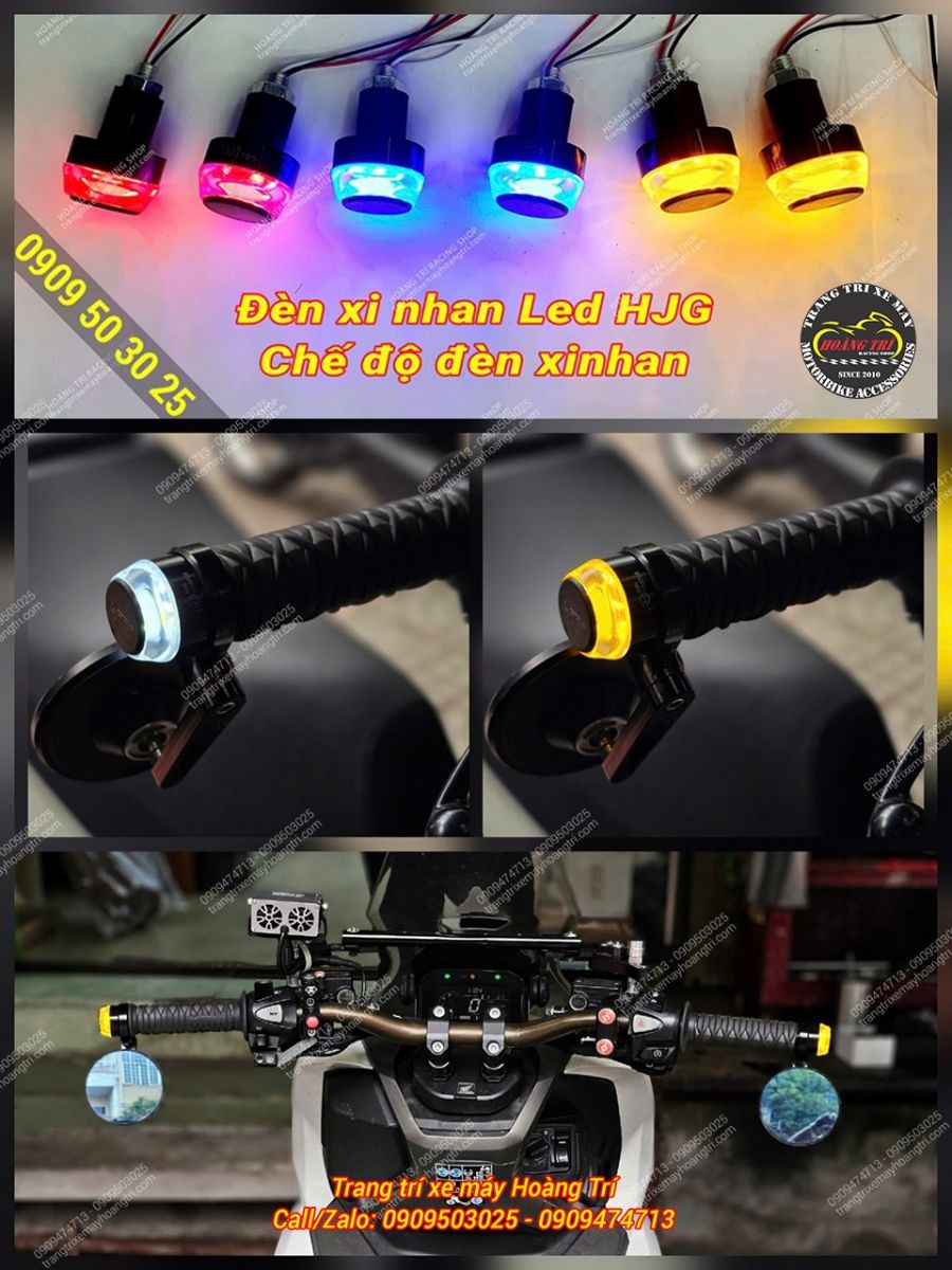 Gù tay lái có đèn lắp cho xe ADV 150/ADV 160 điểm tô xế cưng thêm nổi bật