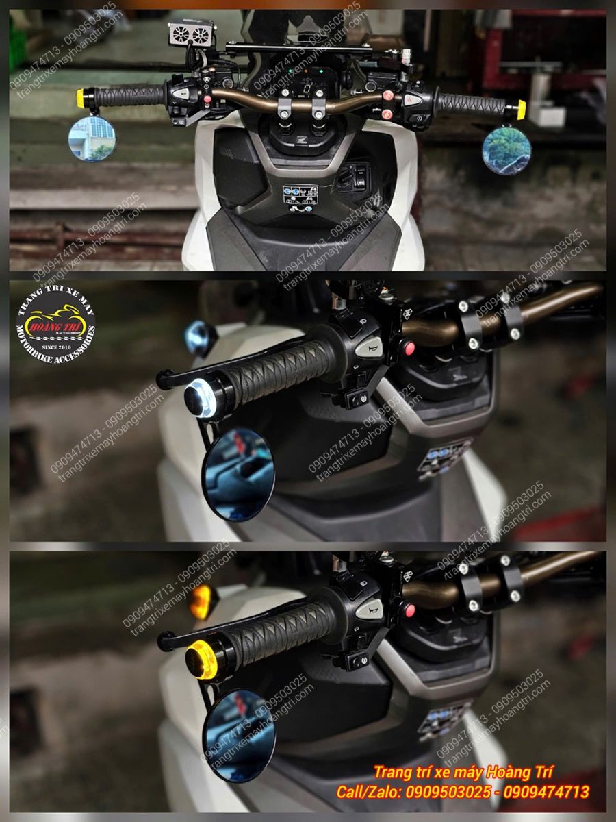 Với 3 màu: trắng, đỏ và xanh dương - Xi nhan màu vàng cho ánh sáng mạnh