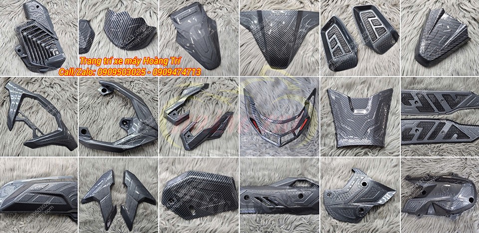 Bộ ốp trang trí carbon cho xe Airblade 2026 đang có sẵn tại Hoàng Trí Shop