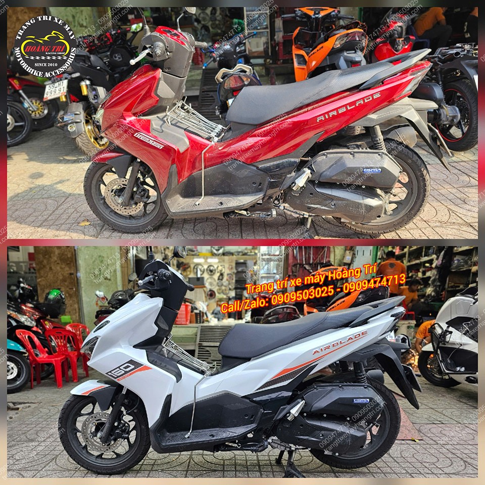 Chuyển từ màu đỏ sang màu trắng đẹp tinh khôi với dán decal đổi màu AB 2026