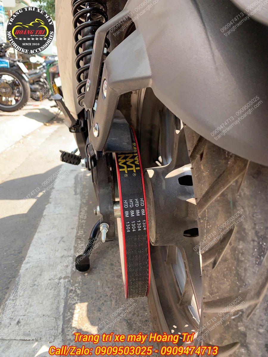 Cận cảnh dây curoa mới lắp, vật liệu bền chắc, đảm bảo truyền động ổn định lâu dài