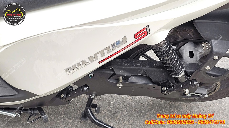 Hình ảnh sau khi đã được lắp dàn áo hoàn chỉnh khi nâng cấp cả 2 gác chân nhôm