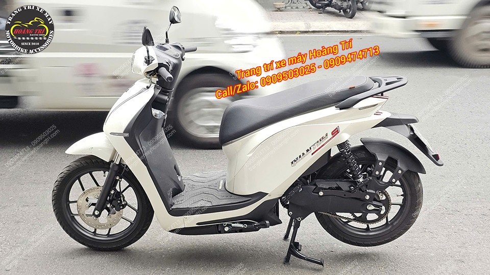 Tổng thể DatBike Quantum S đầu tiên nâng cấp 2 gác chân nhôm phía sau cho xe