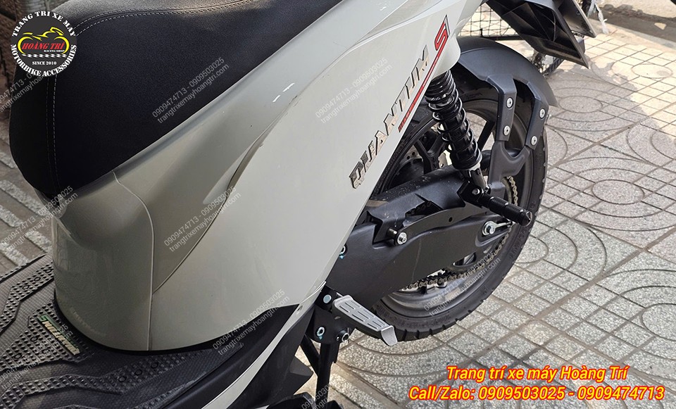 Góc nghiêng chiếc Datbike Quantum S được nâng cấp gác chân phụ, đảm bảo thẩm mỹ và an toàn sử dụng