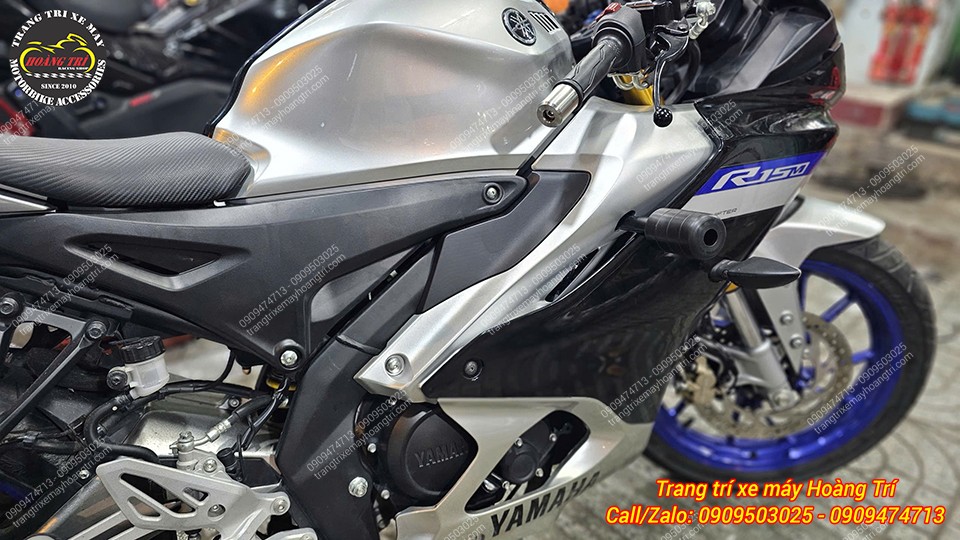 Góc cận chống đổ sườn R15M hoàn thiện, cao su đệm chắc chắn, tăng khả năng bảo vệ xe