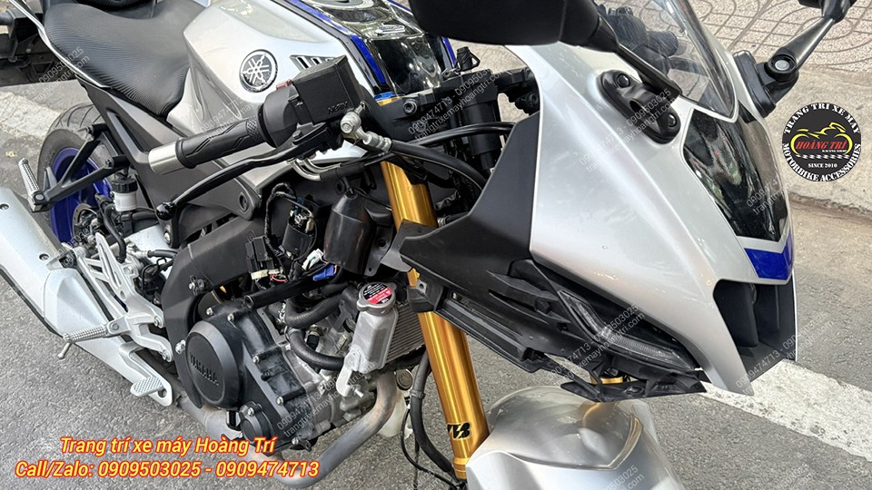 Góc tổng thể R15M sau khi lắp chống đổ sườn, thanh ngang cố định chắc chắn bên trong dàn áo