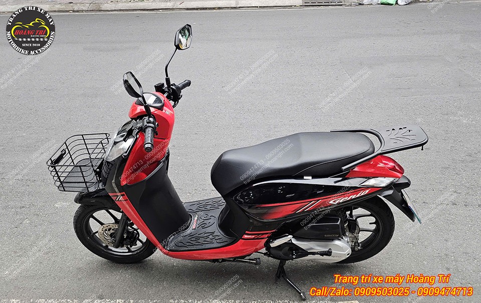 Tổng thể Honda Genio trang bị baga sau HTR và rổ trước giúp tăng khả năng chở đồ