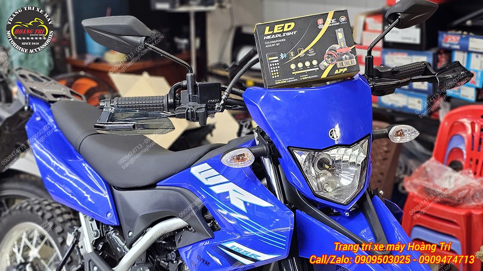 Hoàn thiện nâng cấp đèn pha WR155 với LED R14 H4, tăng sáng nhưng không ảnh hưởng đến xe