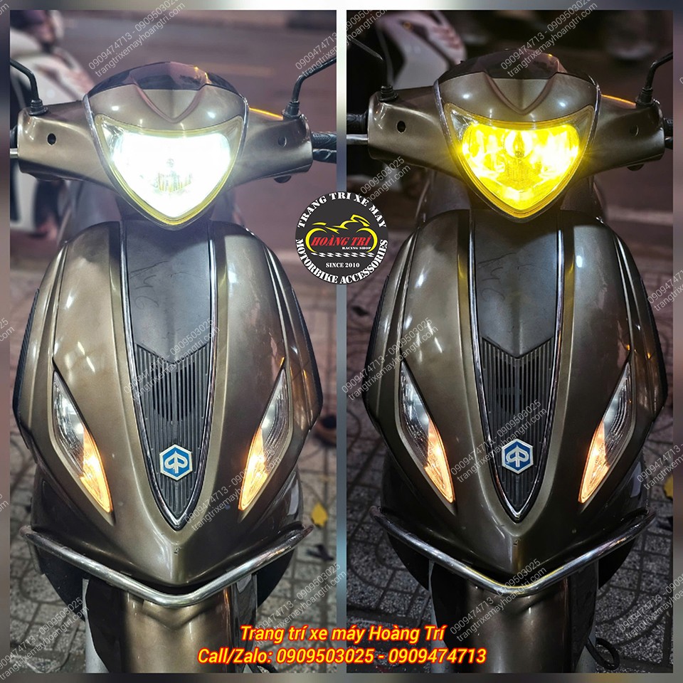 Hiệu quả chiếu sáng thực tế của đèn LED R14 H4 trên Piaggio Fly khi di chuyển ban đêm