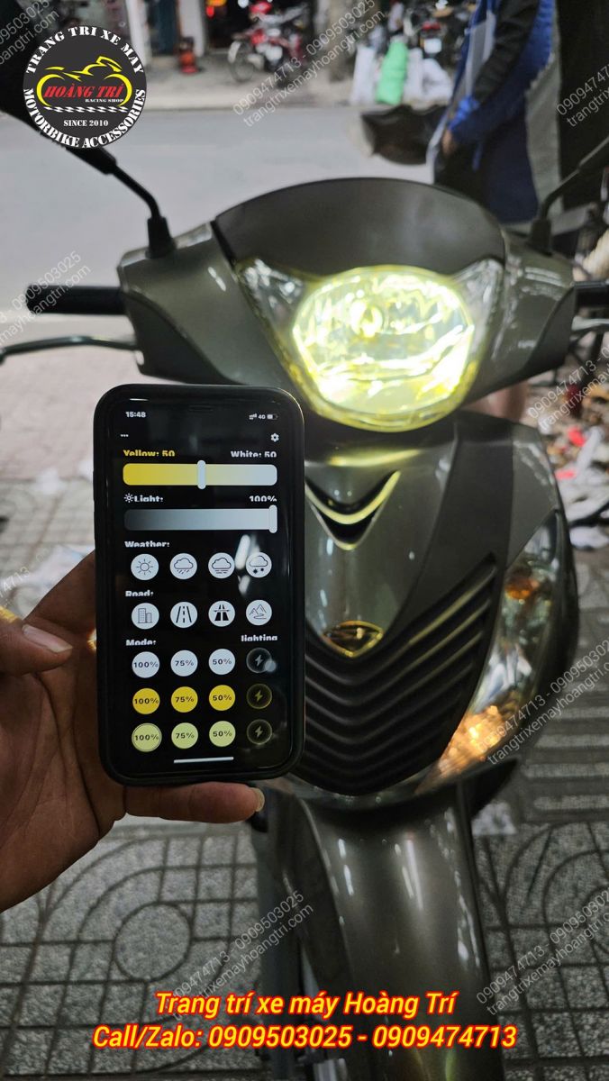 Trải nghiệm ánh sáng LED R14 H4 kết hợp app điều chỉnh, linh hoạt theo nhiều điều kiện thời tiết