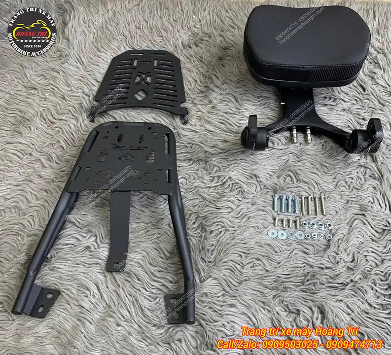 Combo baga và giá đỡ tựa lưng bật gấp đa năng MTM lắp cho xe Quantum gửi về Hà Nội