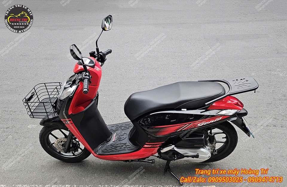Tổng thể Honda Genio trang bị rổ trước kiểu Thái Lan, thiết kế hài hòa, phù hợp mọi nhu cầu di chuyển