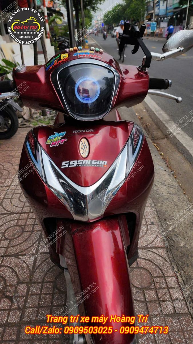 Đã hoàn thiện combo LED Audi i8 và đèn bi cầu Titan Black 2.0 giúp góc trực diện đẳng cấp hơn